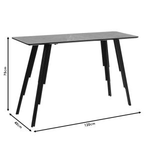 Console table Lifo Mdf dark gray 120x40x75cm