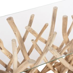 Конзолна маса Naturally от масивно тиково дърво Hm9373