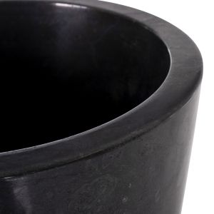 Conical sink made of black and gray marble D40x90hcmhm7808,01
