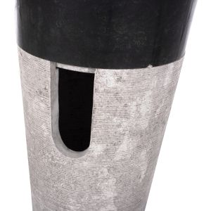 Conical sink made of black and gray marble D40x90hcmhm7808,01