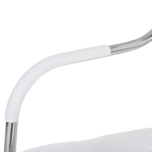 Conference office chair Hm1018,02 white artificial leather 54x52x87cm
