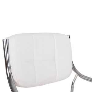 Conference office chair Hm1018,02 white artificial leather 54x52x87cm