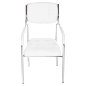 Conference office chair Hm1018,02 white artificial leather 54x52x87cm