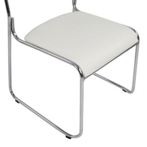 Conference office chair Hm1019.02 white color 48.5x51.5x77cm
