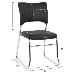 Conference chair Hm1071,01 black 52x60x85cm