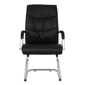 Jacob conference chair, black Pu with chrome base 57x66.5x102cm Hm1045.11