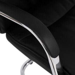 Jacob conference chair, black Pu with chrome base 57x66.5x102cm Hm1045.11