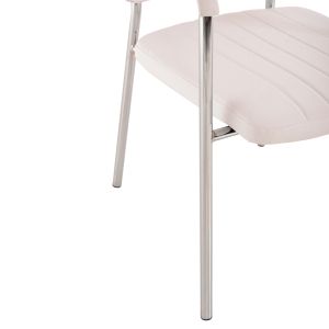 Conference chair with armrests, white 56.5x59x85cm Hm1070.02