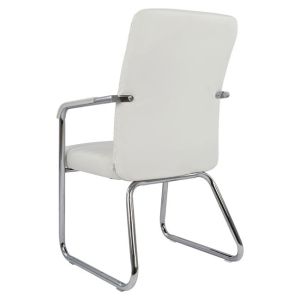 Conference chair, white, dimensions 55.5x67.5x94cm - Hm1021.02