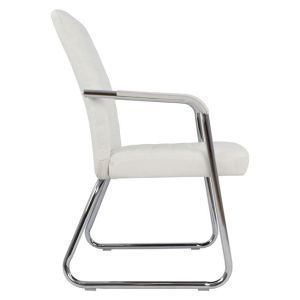 Conference chair, white, dimensions 55.5x67.5x94cm - Hm1021.02