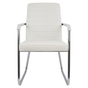 Conference chair, white, dimensions 55.5x67.5x94cm - Hm1021.02