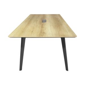 Conference table Denith dark gray-natural, 180x100x75cm