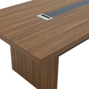 Conference table Oscar 5cm walnut/anthracite 240x120x76cm