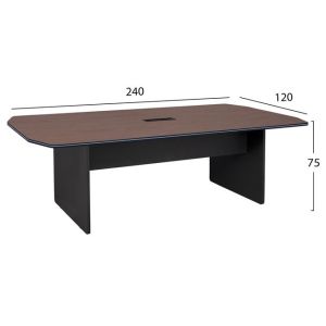 Conference table walnut 240x120x75cm Hm2103,02