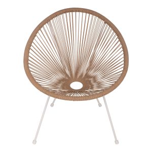 Acapulco armchair with white metal frame Hm5871,02 70x73x79cm