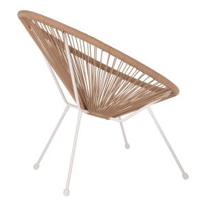 Acapulco armchair with white metal frame Hm5871,02 70x73x79cm