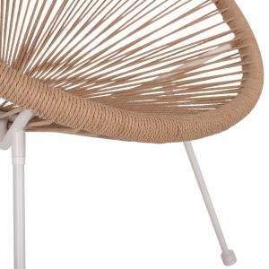 Acapulco armchair with white metal frame Hm5871,02 70x73x79cm