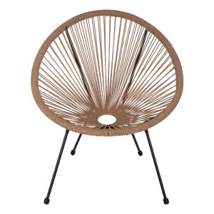 Acapulco armchair with black metal frame Hm5871,01 70x73x79hcm