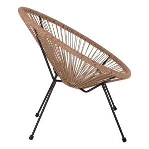 Acapulco armchair with black metal frame Hm5871,01 70x73x79hcm