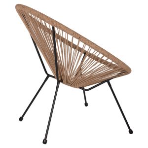 Acapulco armchair with black metal frame Hm5871,01 70x73x79hcm