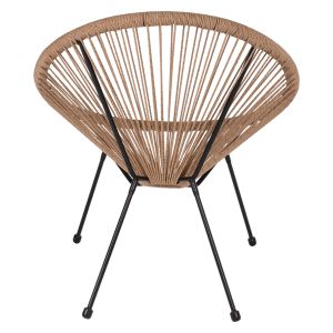 Acapulco armchair with black metal frame Hm5871,01 70x73x79hcm