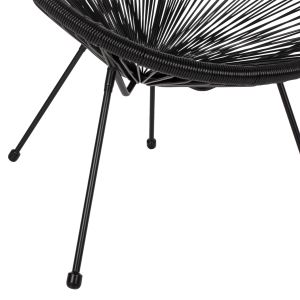 Armchair Acapulco black Hm5872,01 70x73x79cm
