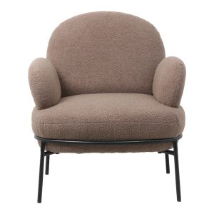 Agnes Jaycob armchair, cream boucle with black metal legs 74x71x83cm