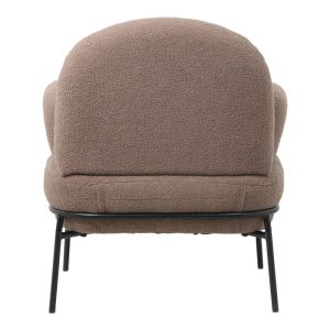 Agnes Jaycob armchair, cream boucle with black metal legs 74x71x83cm