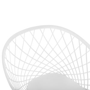 Ariadne armchair, 31 white polypropylene-white metal legs 62x54x81hcm Hm8001