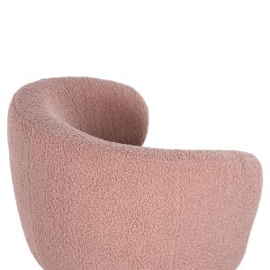 Arien Armchair Hm8403,22 rose ash color boucle with gold metal base 78x75x84hcm