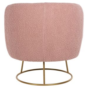 Arien Armchair Hm8403,22 rose ash color boucle with gold metal base 78x75x84hcm
