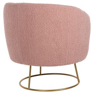 Arien Armchair Hm8403,22 rose ash color boucle with gold metal base 78x75x84hcm