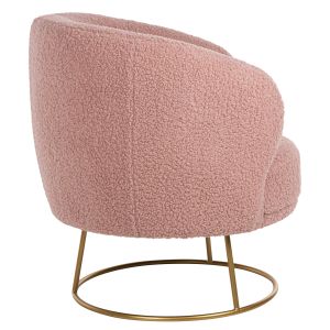 Arien Armchair Hm8403,22 rose ash color boucle with gold metal base 78x75x84hcm