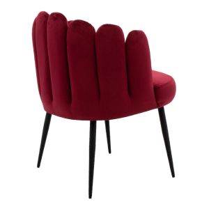 Armchair Avery Vivien velvet burgundy 68x60x87cm