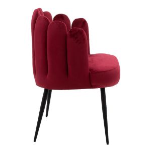 Armchair Avery Vivien velvet burgundy 68x60x87cm
