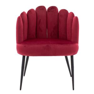 Armchair Avery Vivien velvet burgundy 68x60x87cm