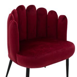 Armchair Avery Vivien velvet burgundy 68x60x87cm