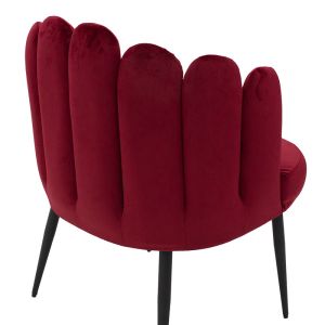 Armchair Avery Vivien velvet burgundy 68x60x87cm