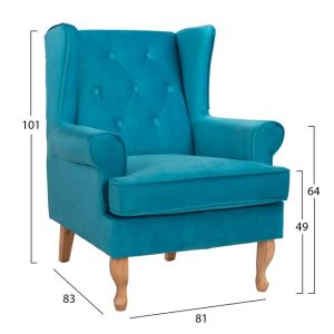 Brandon armchair turquoise color Hm3073,18