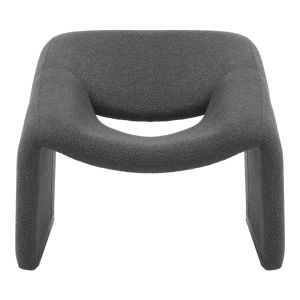Кресло Clous плат букле в цвят въглен 86x77x73.5см