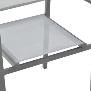 Confidence armchair anthracite metal and gray textile 54x54x86cm