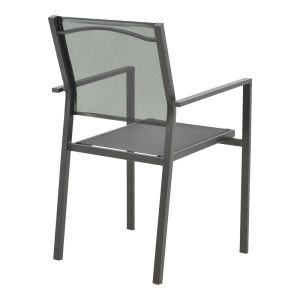 Confidence armchair black metal and black textile 54x54x86cm