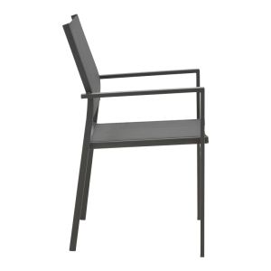 Confidence armchair black metal and black textile 54x54x86cm