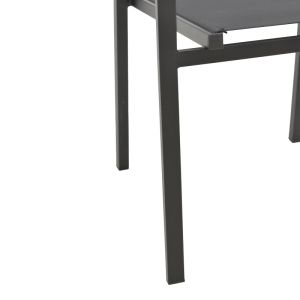 Confidence armchair black metal and black textile 54x54x86cm