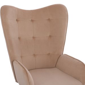 Armchair Crawley Hm8918,11 beige velvet 70x57x103cm