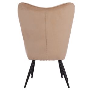 Armchair Crawley Hm8918,11 beige velvet 70x57x103cm