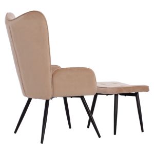 Armchair Crawley Hm8918,11 beige velvet 70x57x103cm