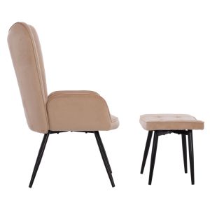 Armchair Crawley Hm8918,11 beige velvet 70x57x103cm
