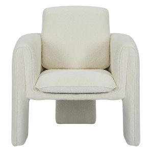 Crusher armchair made of white textile with metal frame 82x78x87hcm Hm9681,04