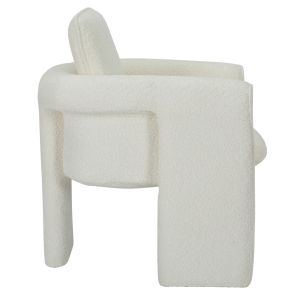 Crusher armchair made of white textile with metal frame 82x78x87hcm Hm9681,04
